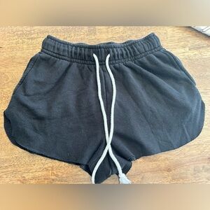 Black Drawstring Sweat Shorts